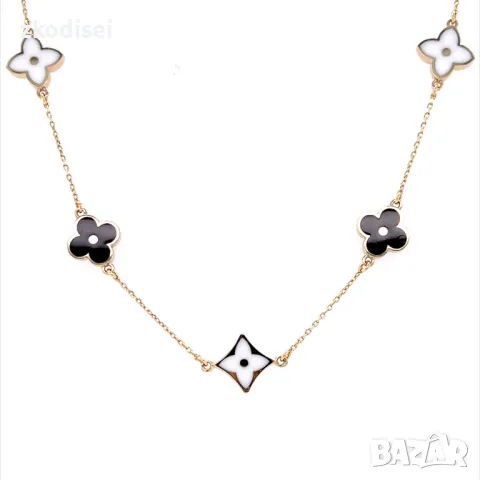 Златно колие Louis Vuitton 6,71гр. 43см. 14кр. проба:585 модел:26603-4, снимка 2 - Колиета, медальони, синджири - 47848017