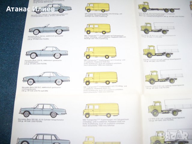 Широкоформатна цветна брошура на Daimler-Benz  от 1967г., снимка 10 - Други ценни предмети - 26287874