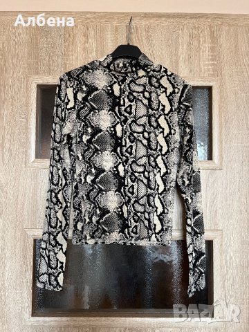 Дамска блуза, топ със змийски принт, снимка 1 - Блузи с дълъг ръкав и пуловери - 44131005