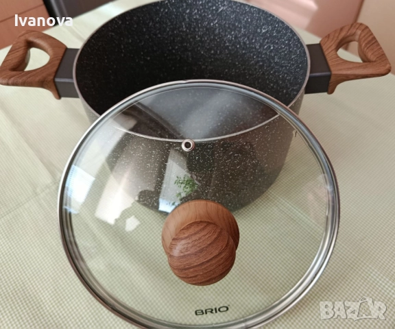 Тенджера BRIO с мраморно незалепващо покритие, снимка 2 - Съдове за готвене - 52312807