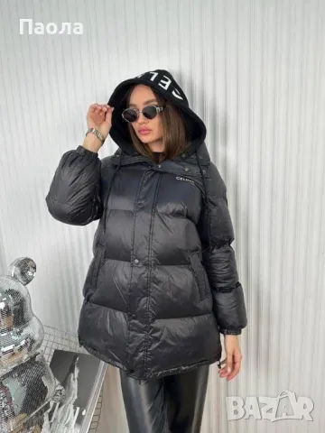 Дамско зимно яке Celine бродерия, снимка 1 - Якета - 47800795