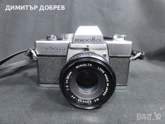 MINOLTA SRT100X SLR ФОТОАПАРАТ С ОБЕКТИВ MC ROKKOR PF 50mm 1:2