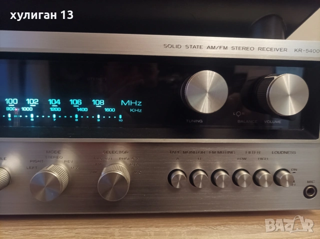 Продавам ретро ресийвър Kenwood kr-5400, снимка 3 - Ресийвъри, усилватели, смесителни пултове - 53449679