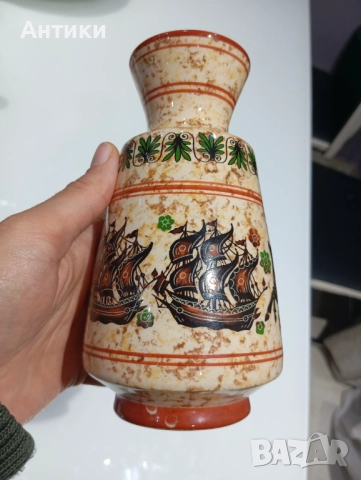Ръчно изработена стара ваза с маркировка , снимка 8 - Декорация за дома - 52470818