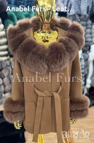 Дамски палта с подплата от вълна и естествен косъм от лисица /алпака/, снимка 9 - Палта, манта - 35510380