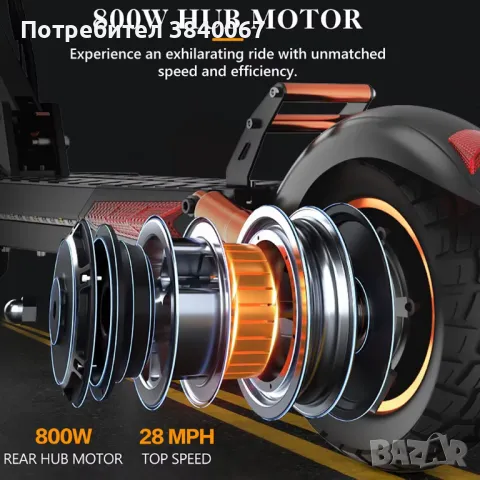 iENYRID M4 PRO S+ MAX Електрическа тротинетка 800W, снимка 5 - Други спортове - 49113086