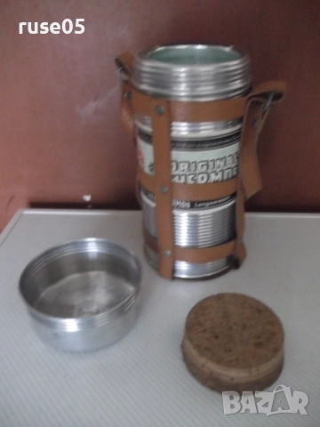 Термос за храна с кожен носач от соца нов, снимка 5 - Термоси - 52509302
