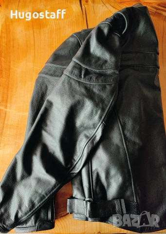 Ново Кожено яке Motomall черно телешки бокс мотор моторджийско Хл/2Хл, снимка 5 - Якета - 53334000