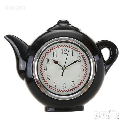 954 Нестандартен стенен часовник чайник часовник за стена с форма на чайник, снимка 2 - Стенни часовници - 43487364