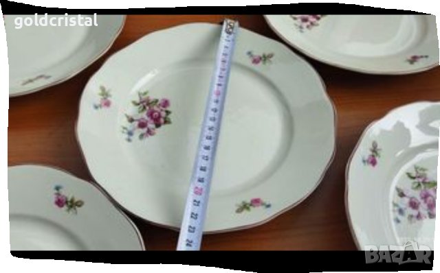 Стар български порцелан чинии плитки и дълбоки, снимка 3 - Антикварни и старинни предмети - 36920559