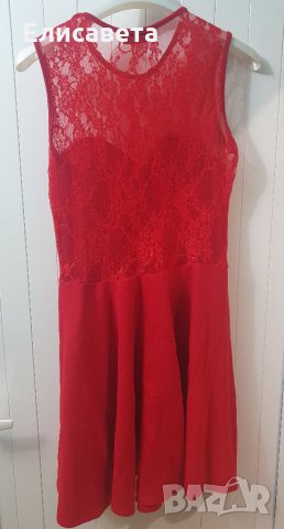 Дамска червена рокля, снимка 6 - Рокли - 34852625