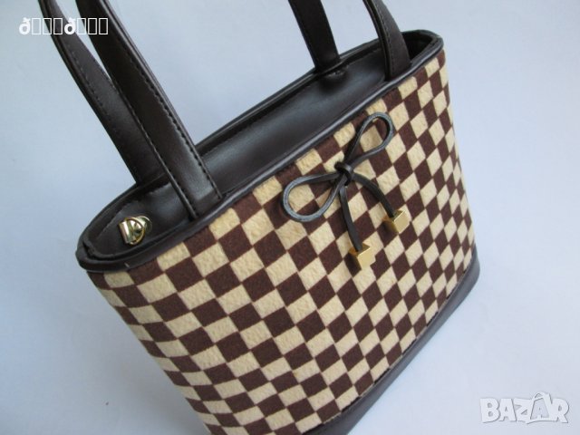 Louis Vuitton мини чанта каре кафяво, снимка 5 - Чанти - 27015338