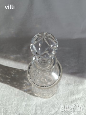 Винтидж викторианска гарафа с талия от оловен кристал, снимка 2 - Други - 43380236