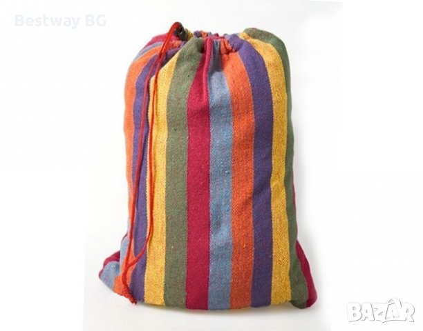 Пъстър хамак за релакс при къмпингуване ( нова стока ), снимка 3 - Къмпинг мебели - 37430898