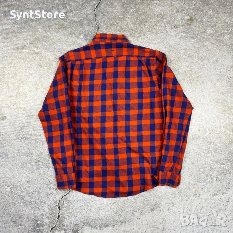 Мъжка карирана риза Scotch & Soda размер M -Червено и синьо (Amsterdam Couture), снимка 2 - Ризи - 53329323