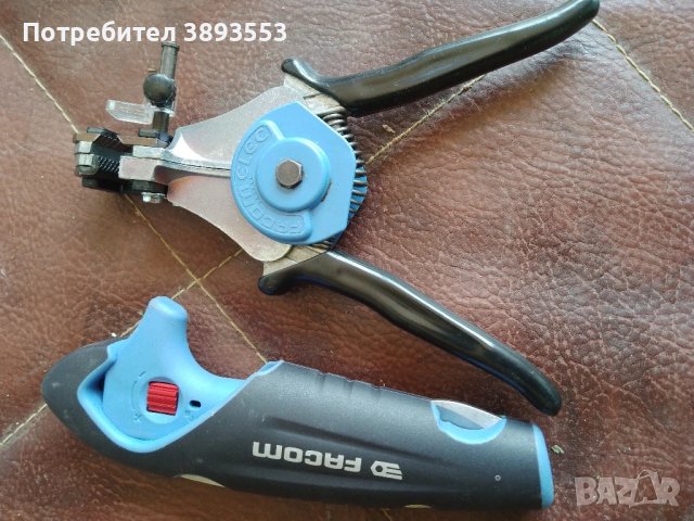 Facom -ножче и клещи за оголване на кабели.