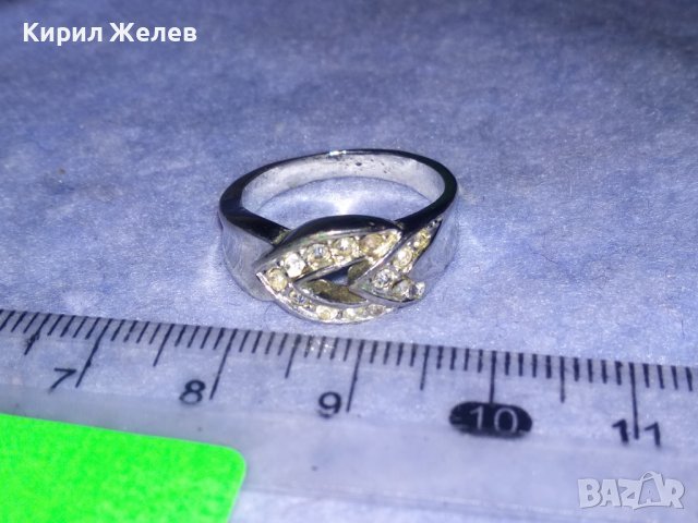 ИЗЯЩЕН МОДЕН КРИСТАЛЕН АРТ ПРЪСТЕН от ХРОМИРАНА НЕРЪЖДАЕМА СТОМАНА 37003
