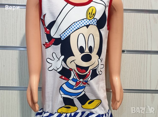 Нова детска моряшка рокля с трансферен печат Мики маус, снимка 8 - Детски рокли и поли - 29030051