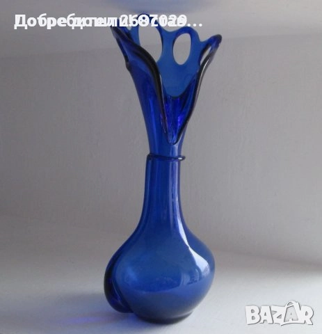 Сини: вази, 2 броя кобалт сини чинийки с форма на мида и топче, снимка 8 - Други - 40203751