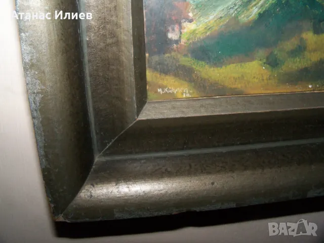 Стар пейзаж от Алпите 1939г. Kuhnen, снимка 6 - Картини - 48551232