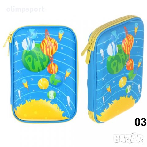 Несесер ученически шит , с 1 цип и релефна картинка. Несесерът има 1 самостоятелно отделение, затвар, снимка 5 - Ученически пособия, канцеларски материали - 37820639