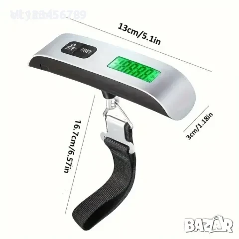 Ръчен кантар/везна за багаж с LCD дисплей, до 50 кг​, снимка 4 - Други стоки за дома - 52236322