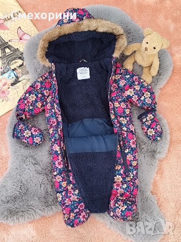 Нов зимен бебешки космонавт ескимос Fred & Flo за момиченце 1-3 месеца и ръст 62см, снимка 2 - Бебешки ескимоси - 52844426