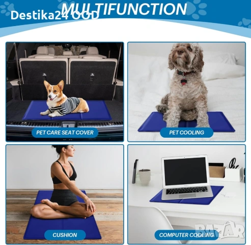 Лятна охлаждаща постелка за кучета и котки 120x70 см, снимка 6 - За кучета - 53208968