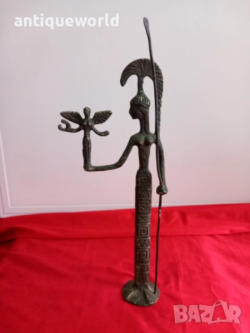 Стара Бронзова Статуетка Богинята Войн АТИНА