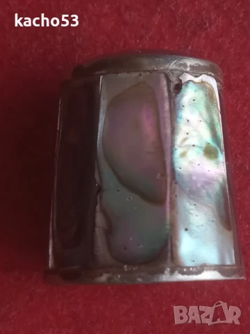 Старинен напръсник със седеф., снимка 3 - Антикварни и старинни предмети - 51350633