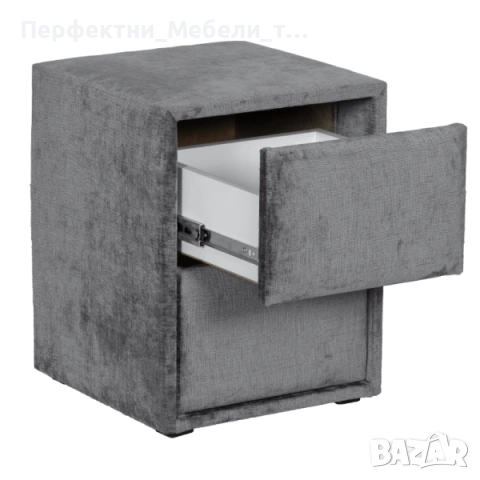 Стилна тапицирана спалня за тинейджър/ка 120X200 с матрак в МЕКА сива нежна дамаска, снимка 3 - Спални и легла - 53382253