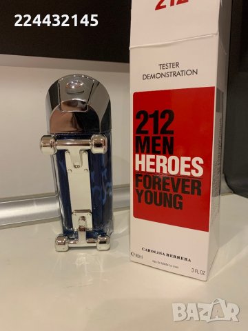 Carolina Herrera 212 Heroes 90ml  EDT Tester , снимка 2 - Мъжки парфюми - 39342908