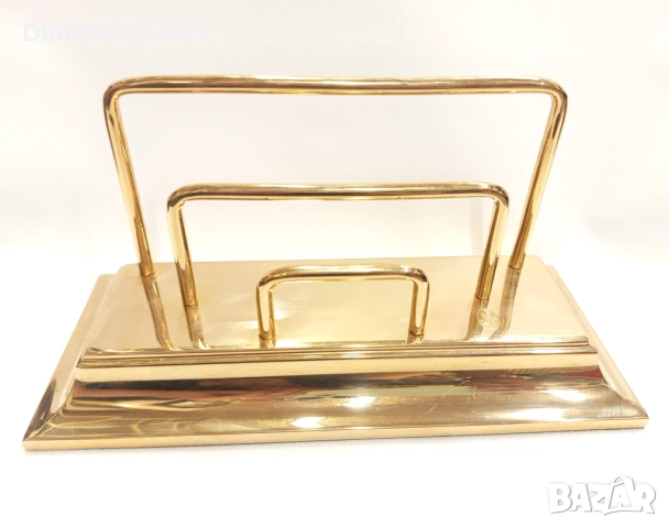 El Casco Поставка за Писма с покритие от 23 KT Gold Злато, снимка 3 - Други ценни предмети - 52897519