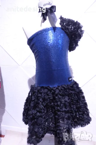 Детска рокля за спортни танци с пайети, снимка 8 - Детски рокли и поли - 48783560