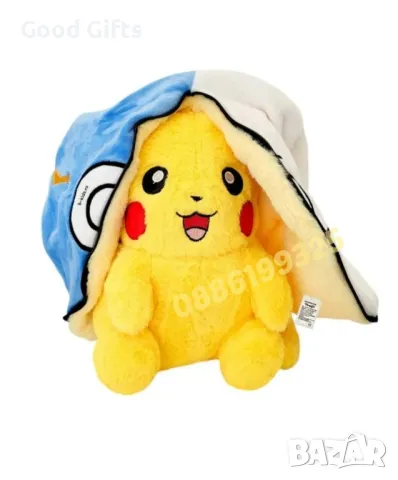 Трансформираща се Плюшена играчка Пикачу Pokémon Pikachu, снимка 2 - Плюшени играчки - 49213486