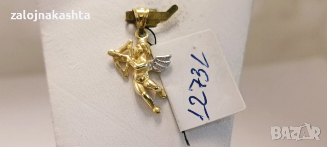 Нова-Златна висулка ангелче-1,33гр/14кр