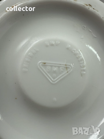 Порцеланова халба с цинков капак. №7605, снимка 8 - Антикварни и старинни предмети - 52373140