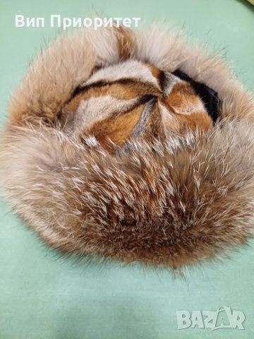 Перфектна шапка от лисица- !00 % естествен косъм ., снимка 9 - Шапки - 44086438