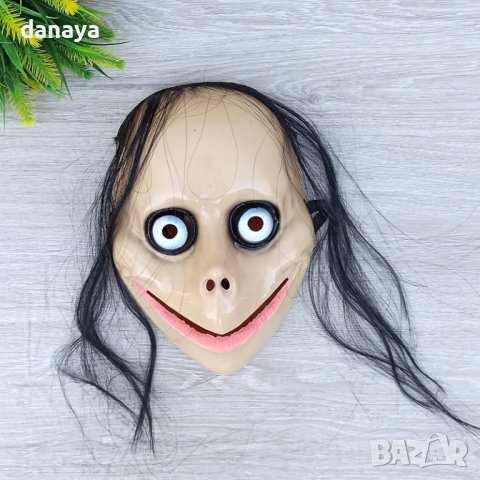3110 Страшна Halloween маска Момо с коса, снимка 4 - Други - 38113185