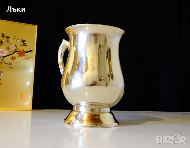 Разкошен английски бронзов бокал,халба. , снимка 3 - Антикварни и старинни предмети - 27223151