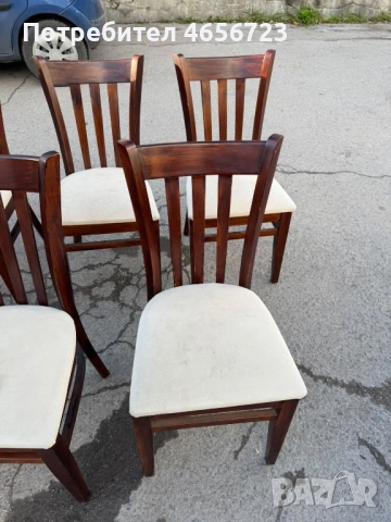 Продавам комплект от 6 масивни дървени трапезарни столове, снимка 4 - Столове - 52503838