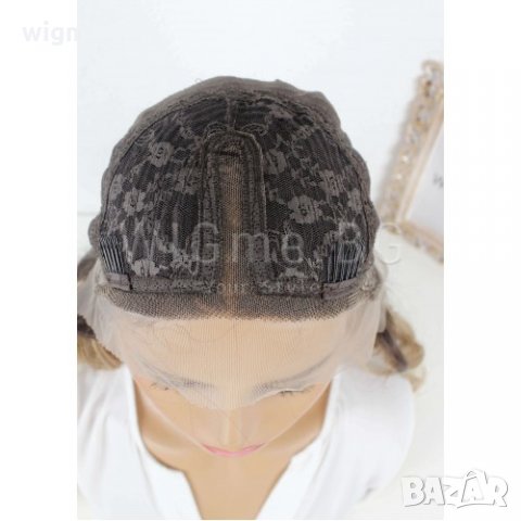 Дълга къдрава кестенява лейс фронт перука Скарлет, снимка 8 - Аксесоари за коса - 27920730