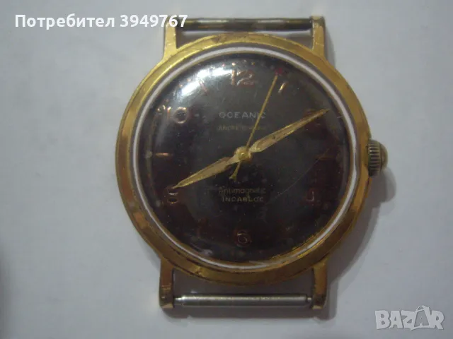 Стар позлатен мъжки часовник., снимка 3 - Мъжки - 49444671