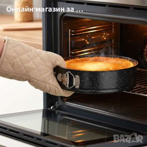 Форма за торта с подвижно дъно 24см и практичен капак за пренасяне и съхранение 279060, снимка 6 - Съдове за готвене - 53232009