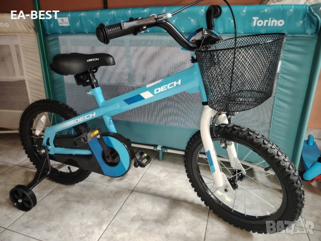 🚴‍♂️ Велосипед DECH 16” със стабилизиращи колела – Син 🌟, снимка 8 - Детски велосипеди, триколки и коли - 50666820