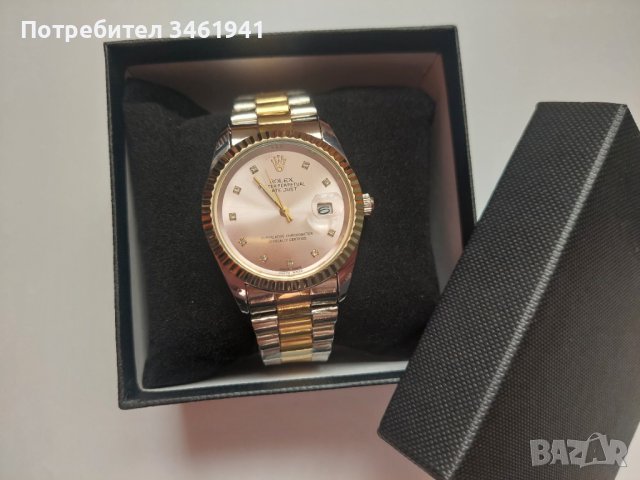 Чисто нови дамски луксозни часовници, розов,показва дата и час., снимка 1