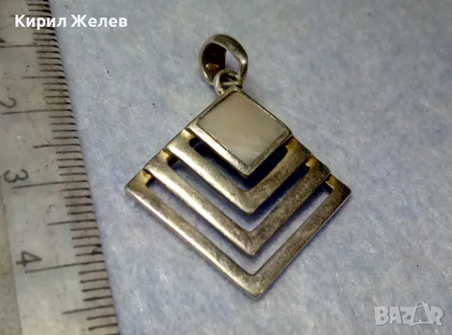 NIKOL@S АВТОРСКИ СЕДЕФЕН СРЕБЪРЕН МЕДАЛЬОН СРЕБРО 925 РЪЧНА РАБОТАна ИЗВЕСТНИЯ БИЖУТЕР НИКОЛАС 32107