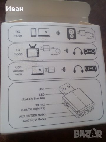 ПРОМО СТЕРЕО 3в1 bluetooth 5.0 блутут аудио адаптер приемник предавател за кола автомобил дом офис х, снимка 14 - Bluetooth тонколони - 27474939