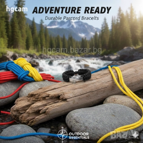 Паракорд тактическа гривна за оцеляаване с меална катарама