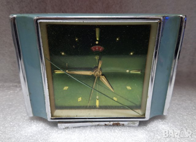Стар Китайски настолен механичен Часовник с Будилник, снимка 1 - Антикварни и старинни предмети - 43036369